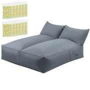 Artiss Outdoor Bean Bag Chair with Filler 2 Seater Beanbag Lounge Adults Splash-Proof Large Bean Bag Cover BD-LOUNGE-D-GR-12FILLER