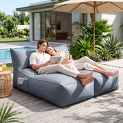 Artiss Outdoor Bean Bag Chair with Filler 2 Seater Beanbag Lounge Adults Splash-Proof Large Bean Bag Cover BD-LOUNGE-D-GR-12FILLER