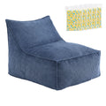 Artiss Bean Bag Chair Cover with Filler Soft Corduroy DIY Stuffed Animal Storage Bean Bag for Adults, Washable Lazy Sofa for Living Room Bedroom, Blue
