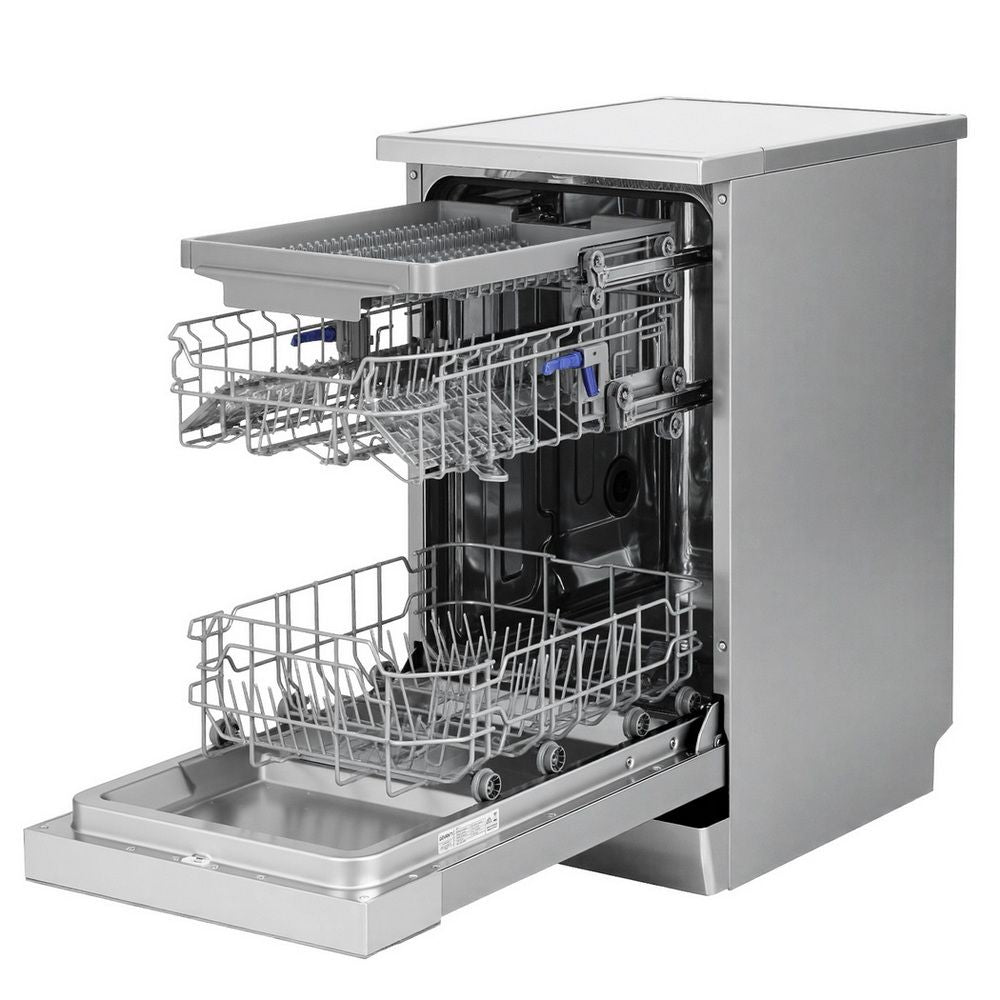 Devanti 10 Place Settings Freestanding Dishwasher Silver BDW-10-FS36E-SS