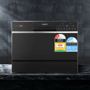 Devanti 6 Place Settings Benchtop Dishwasher Black BDW-6-02I-BK