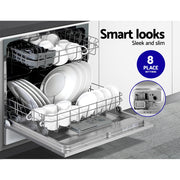 Devanti 8 Place Settings Benchtop Dishwasher Sliver BDW-8-02G-SI