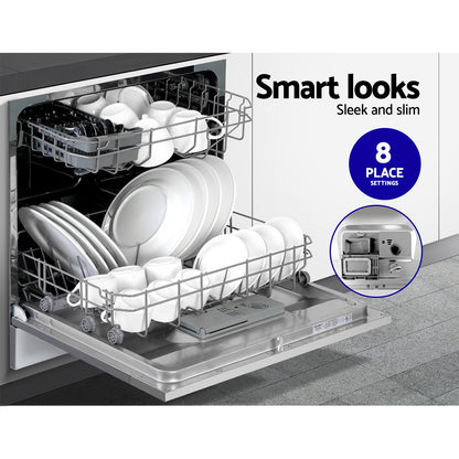 Devanti 8 Place Settings Benchtop Dishwasher Sliver BDW-8-02G-SI