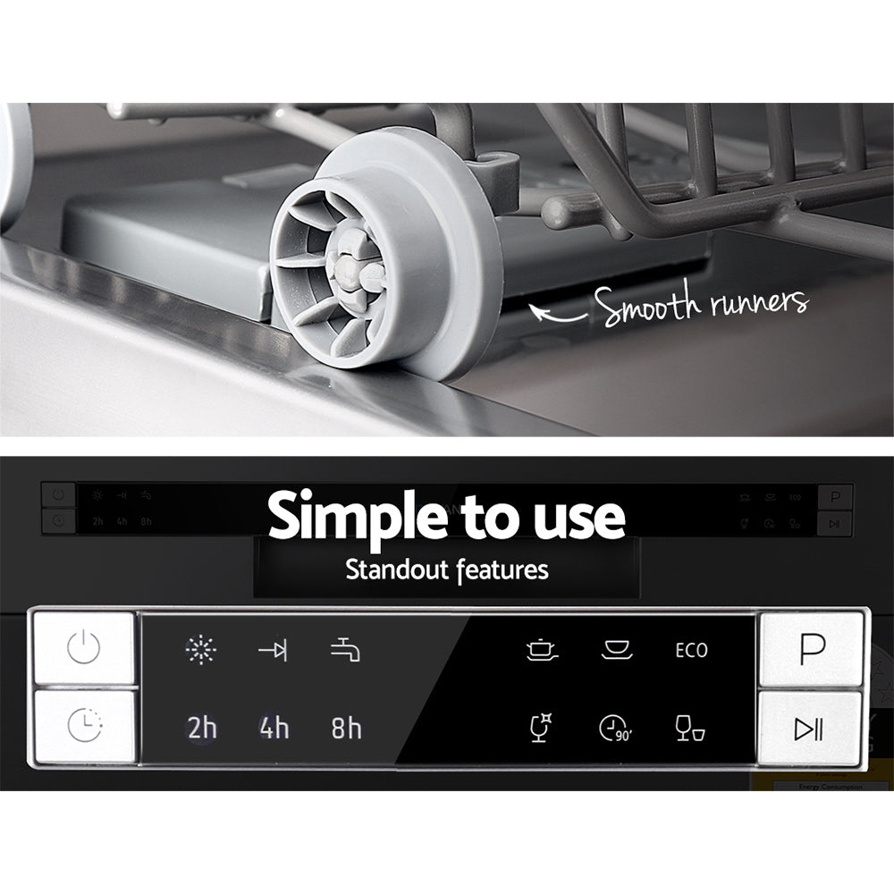 Devanti 8 Place Settings Benchtop Dishwasher Sliver BDW-8-02G-SI
