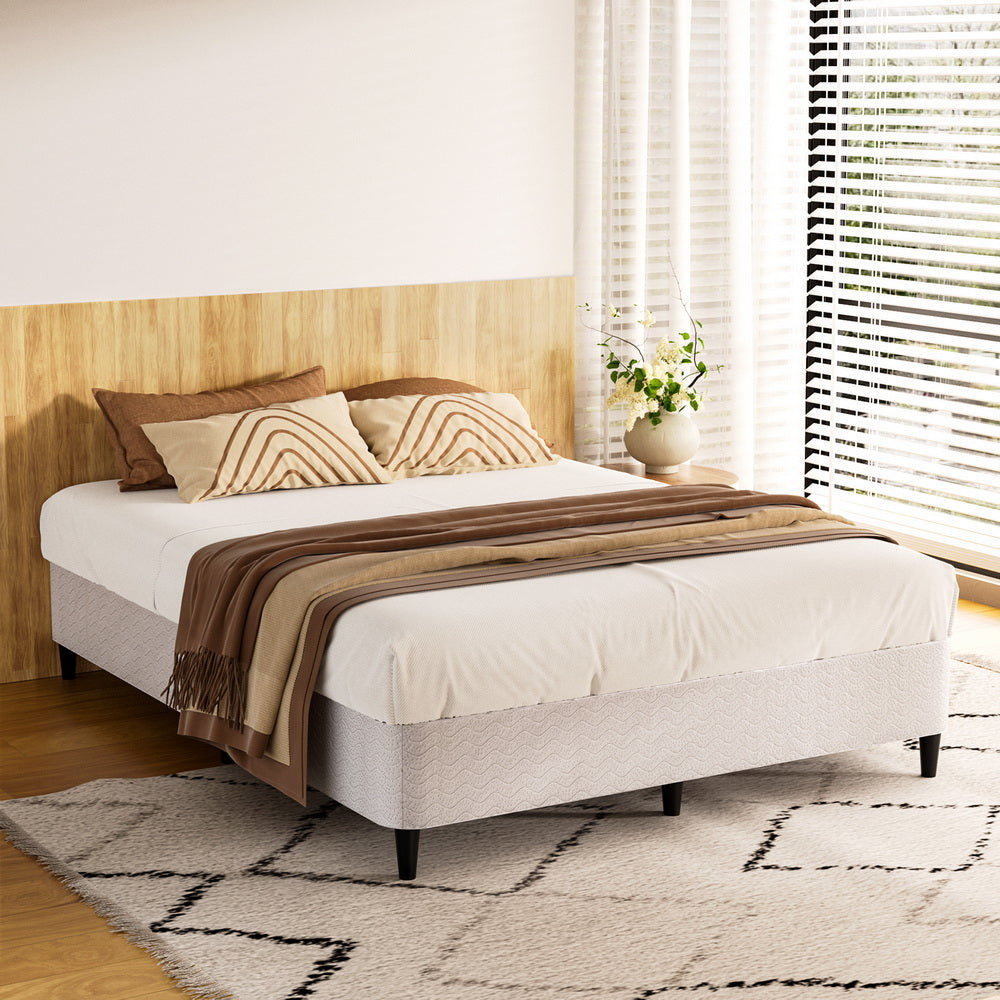 Artiss Bed Frame Double Size Metal Grey MASON BED-BASE-MASON-D-GR