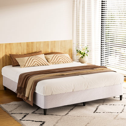 Artiss Bed Frame King Size Metal Grey MASON BED-BASE-MASON-K-GR