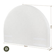 Artiss Double Size Headboard for Bed Frame Boucle Fabric No-Assembly Vacuum Compressed Soft Backrest with BED-FOAM-HEAD-NOVA-D-WH