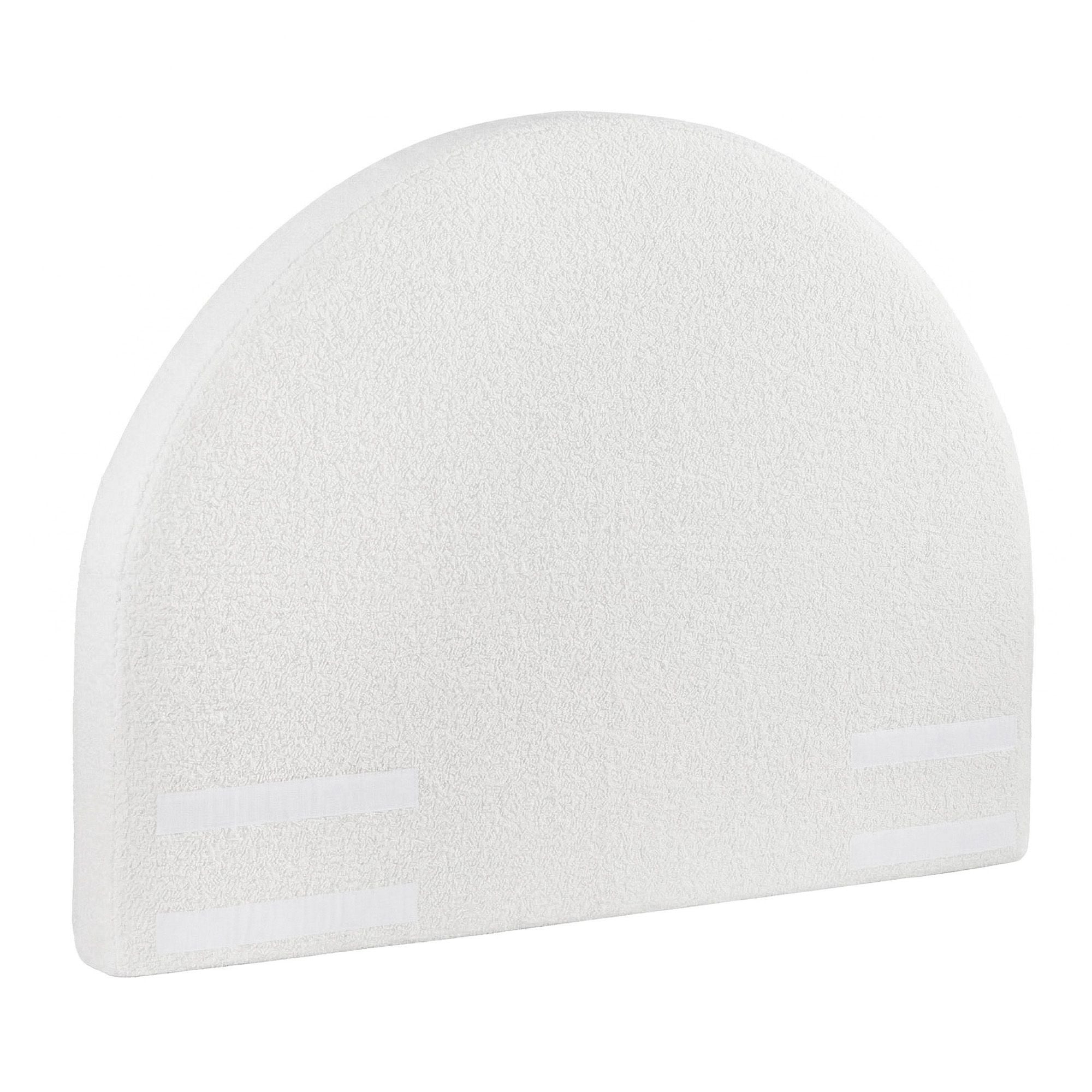 Artiss Double Size Headboard for Bed Frame Boucle Fabric No-Assembly Vacuum Compressed Soft Backrest with BED-FOAM-HEAD-NOVA-D-WH