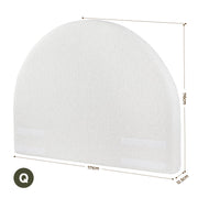 Artiss Queen Size Headboard for Bed Frame Boucle Fabric No-Assembly Vacuum Compressed Soft Backrest with BED-FOAM-HEAD-NOVA-Q-WH