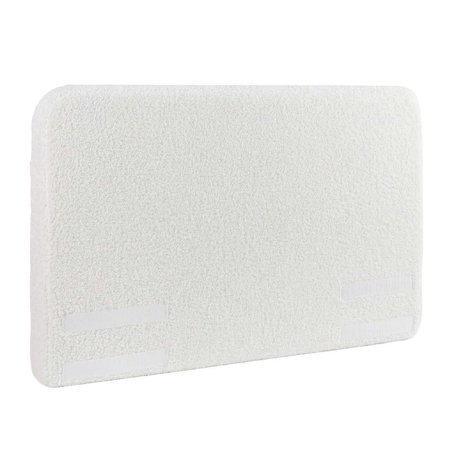 Artiss Double Headboard for Bed Frame Boucle Fabric No-Assembly Vacuum Compressed Soft Backrest with BED-FOAM-HEAD-SOLIS-D-WH
