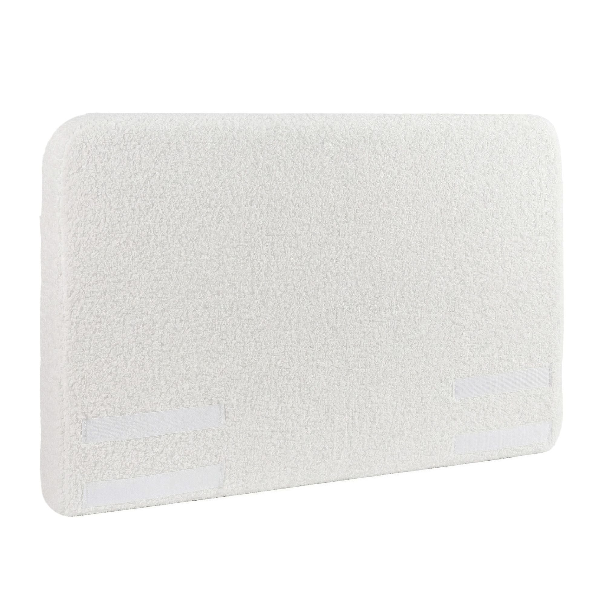 Artiss Double Headboard for Bed Frame Boucle Fabric No-Assembly Vacuum Compressed Soft Backrest with BED-FOAM-HEAD-SOLIS-D-WH