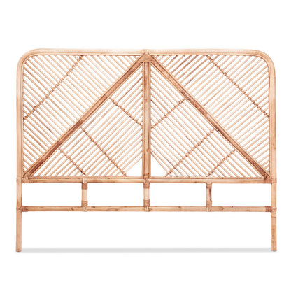 Artiss Bed Headboard Double Bedhead Rattan - FRED Pine BED-HEAD-C-FRED-D-WD