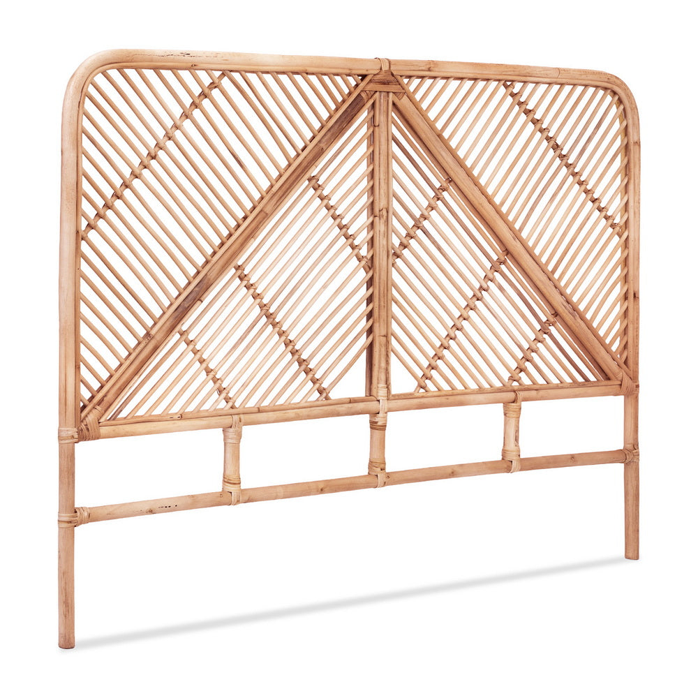 Artiss Bed Headboard Queen Bedhead Rattan - FRED Pine BED-HEAD-C-FRED-Q-WD