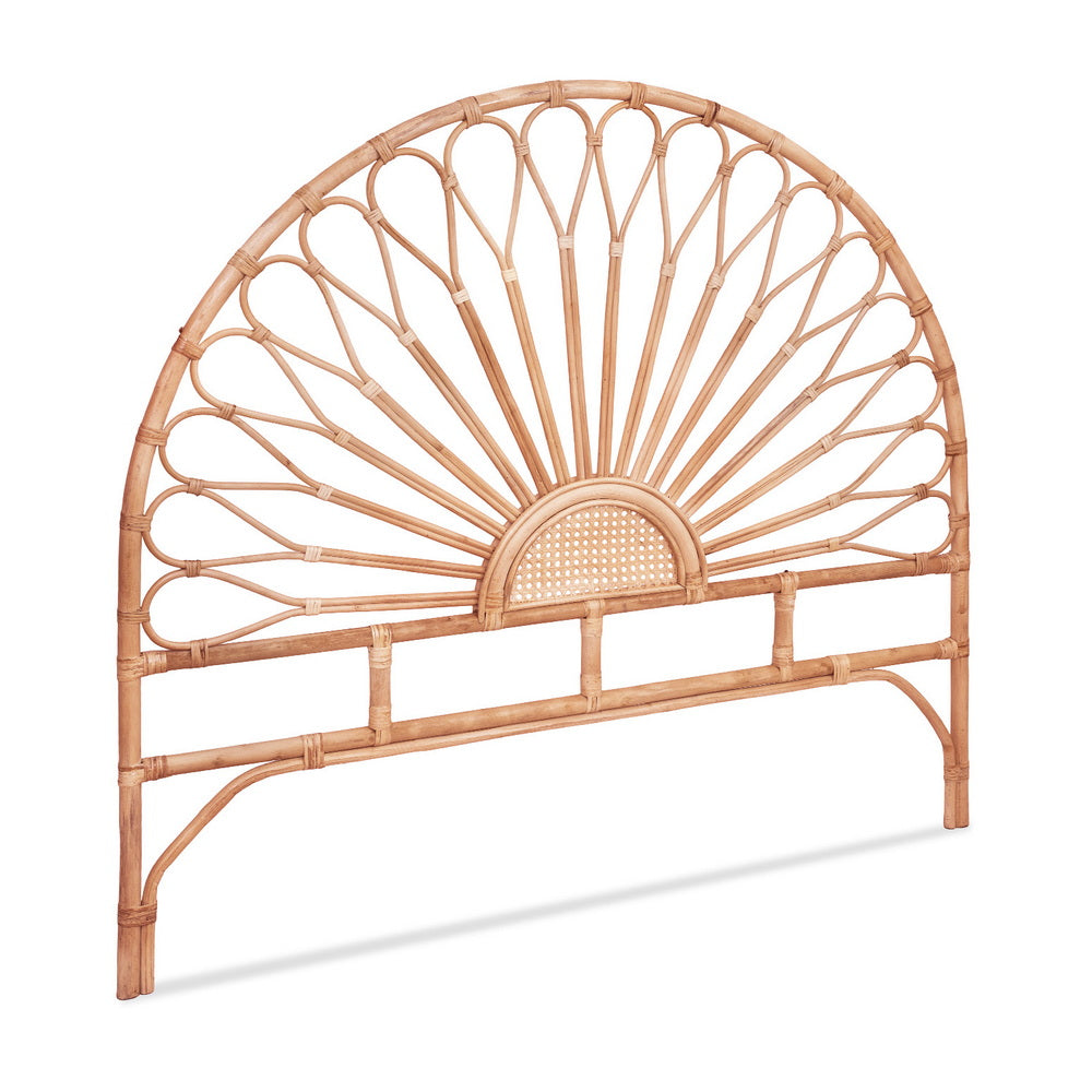 Artiss Bed Headboard Double Bedhead Rattan - MARI Pine BED-HEAD-C-MARI-D-WD