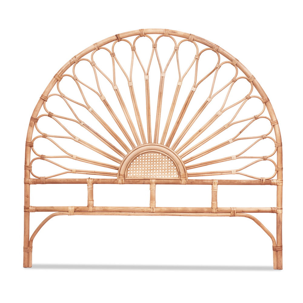 Artiss Bed Headboard Double Bedhead Rattan - MARI Pine BED-HEAD-C-MARI-D-WD