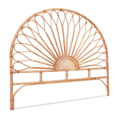 Artiss Bed Headboard Queen Bedhead Rattan - MARI Pine BED-HEAD-C-MARI-Q-WD