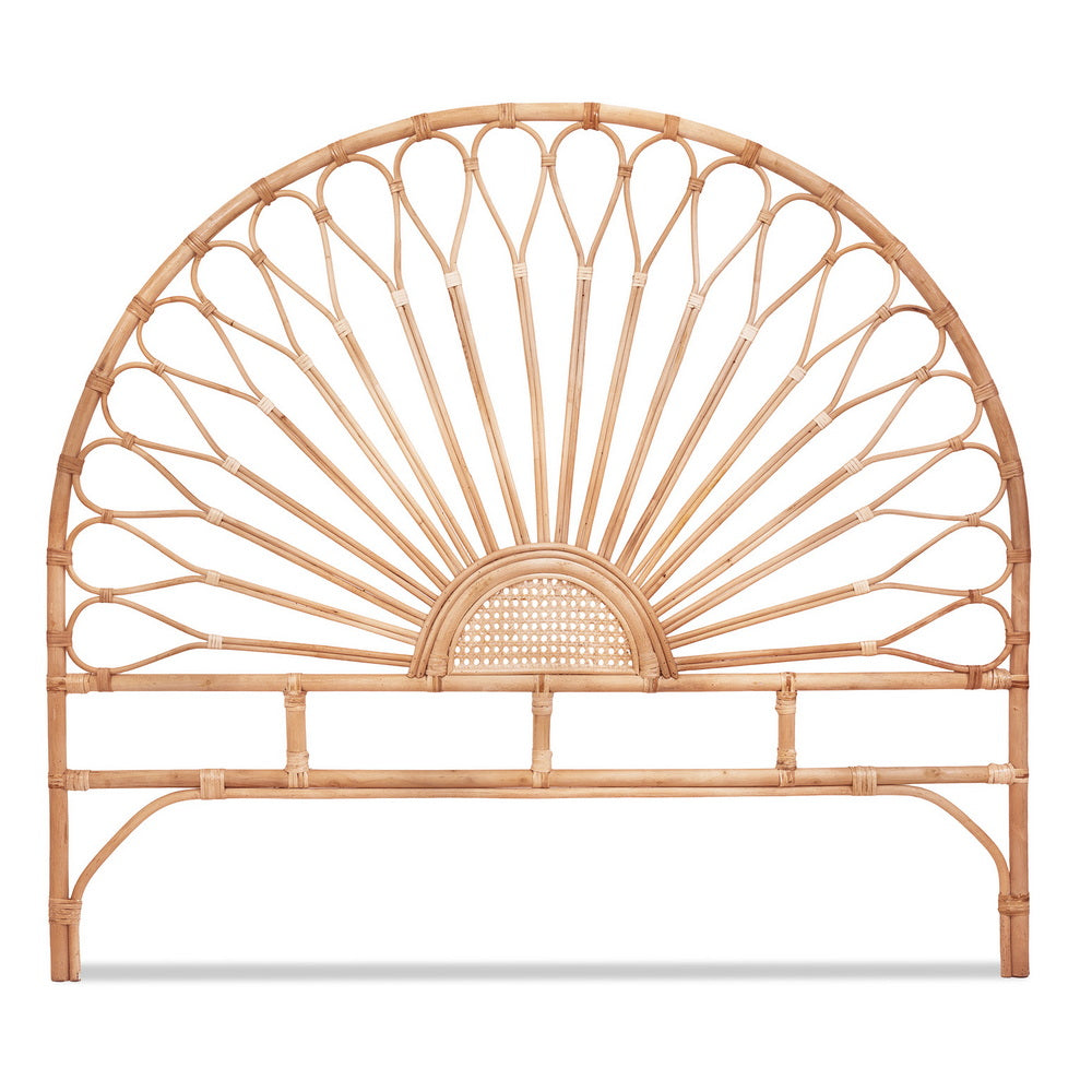 Artiss Bed Headboard Queen Bedhead Rattan - MARI Pine BED-HEAD-C-MARI-Q-WD
