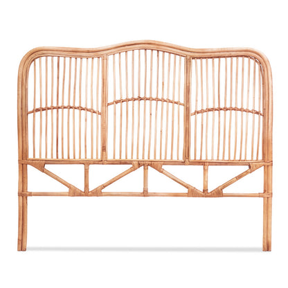 Artiss Bed Headboard Double Bedhead Rattan - NERO Pine BED-HEAD-C-NERO-D-WD