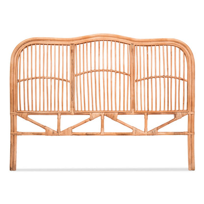 Artiss Bed Headboard Queen Bedhead Rattan - NERO Pine BED-HEAD-C-NERO-Q-WD