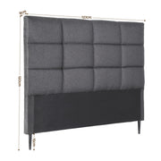 Artiss Bed Headboard Double Bedhead Linen Fabric Charcoal