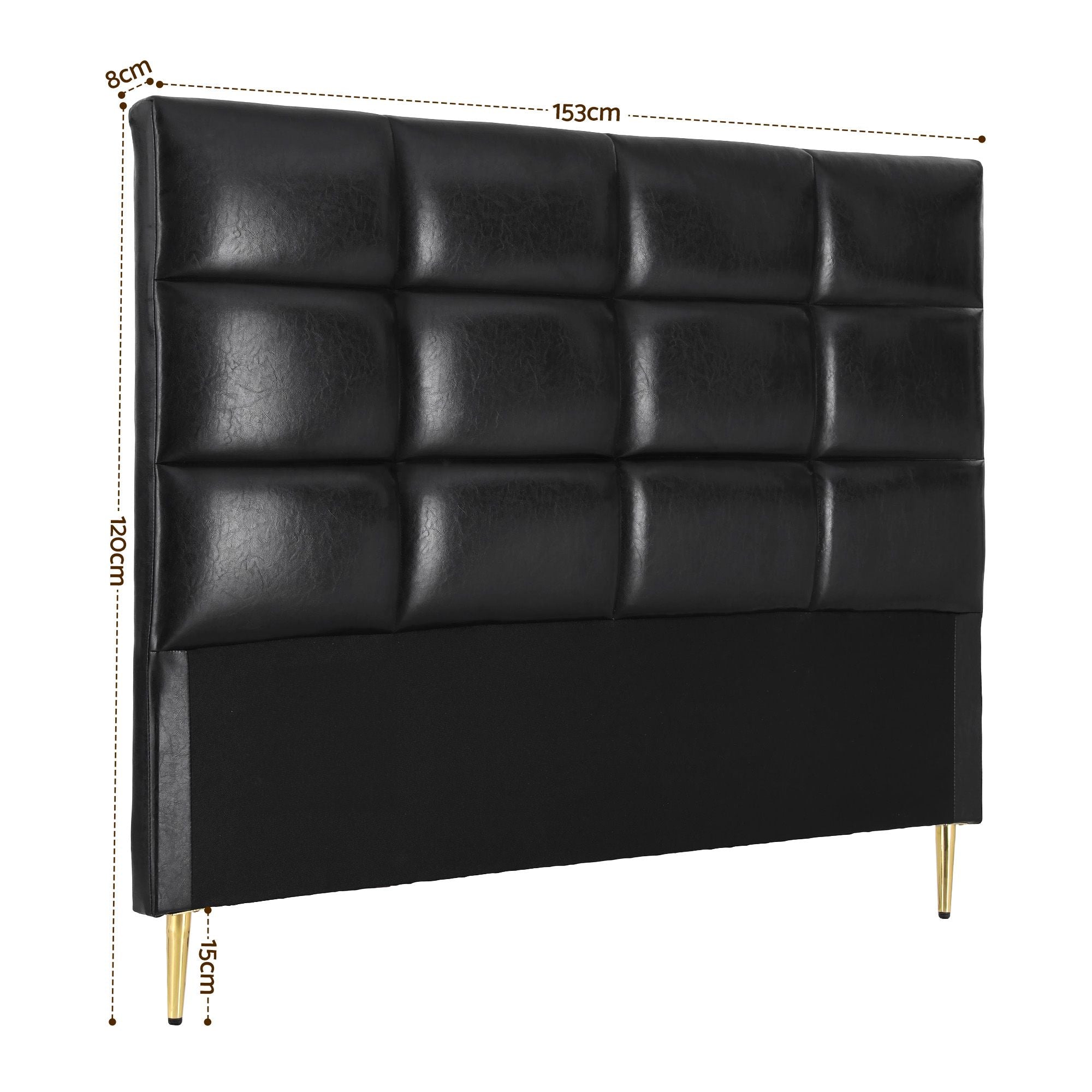 Artiss Bed Headboard Queen Bedhead PU Leather Black BED-HEAD-PLA-Q-BK