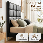 Artiss Bed Headboard Queen Bedhead PU Leather Black BED-HEAD-PLA-Q-BK
