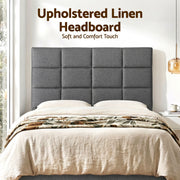 Artiss Bed Headboard Queen Bedhead Linen Fabric Charcoal
