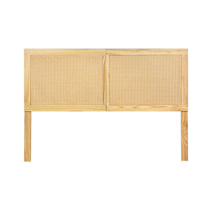 Artiss Bed Head Headboard Queen Rattan - RIBO Pine BED-HEAD-RIBO-Q-WD