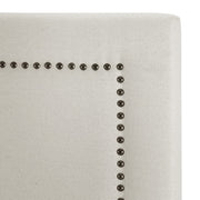 Artiss Bed Head Bed Frame Headboard King Fabric - RIVE Beige White BED-HEAD-RIVE-K-BG
