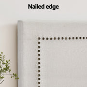 Artiss Bed Frame Bed Head Headboard Queen Fabric - RIVE Beige BED-HEAD-RIVE-Q-BG