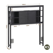 Artiss Bed Headboard King Single Storage Bedhead Charging Station Black