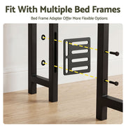Artiss Bed Headboard King Single Storage Bedhead Charging Station Black