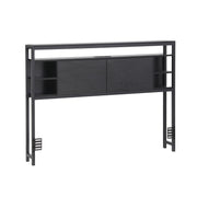 Artiss Bed Headboard Queen Storage Bedhead Charging Station Black