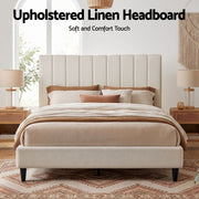Artiss Bed Head Headboard Queen Linen 153CM - Beige