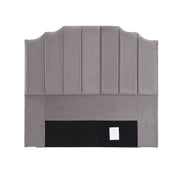 Artiss Bed Head Headboard Double Velvet 138CM - Grey
