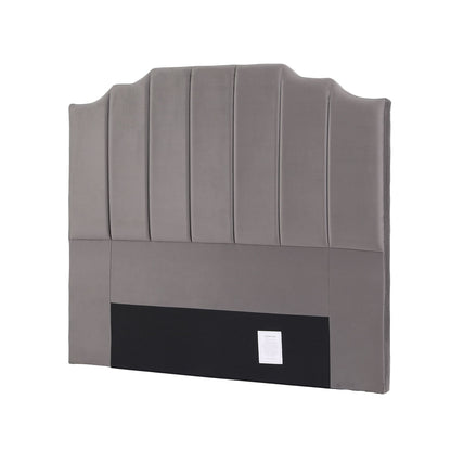Artiss Bed Head Headboard Double Velvet 138CM - Grey BED-HEAD-WING-D-GY