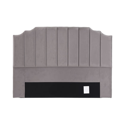 Artiss Bed Head Headboard King Velvet 183CM - Grey BED-HEAD-WING-K-GY