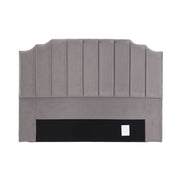 Artiss Bed Head Headboard King Velvet 183CM - Grey