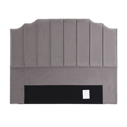 Artiss Bed Head Headboard Queen Velvet 153CM - Grey BED-HEAD-WING-Q-GY