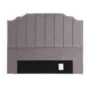 Artiss Bed Head Headboard Queen Velvet 153CM - Grey