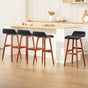 Artiss 4x Bar Stools Wooden Stool Black BENT-C-077-BKX4