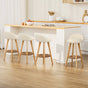 Artiss 4x Bar Stools Padded Leather Wooden Beige BENT-C-9004H-BGX4