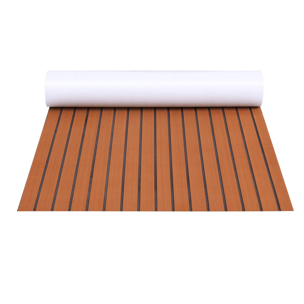 Seamanship EVA Foam Boat Flooring Mat Decking Sheet 240x90x0.6cm Dark Brown BF-240X90-D-BR