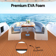 Seamanship EVA Foam Boat Flooring Mat Decking Sheet 240x90x0.6cm Dark Brown BF-240X90-D-BR