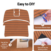 Seamanship EVA Foam Boat Flooring Mat Decking Sheet 240x90x0.6cm Dark Brown BF-240X90-D-BR