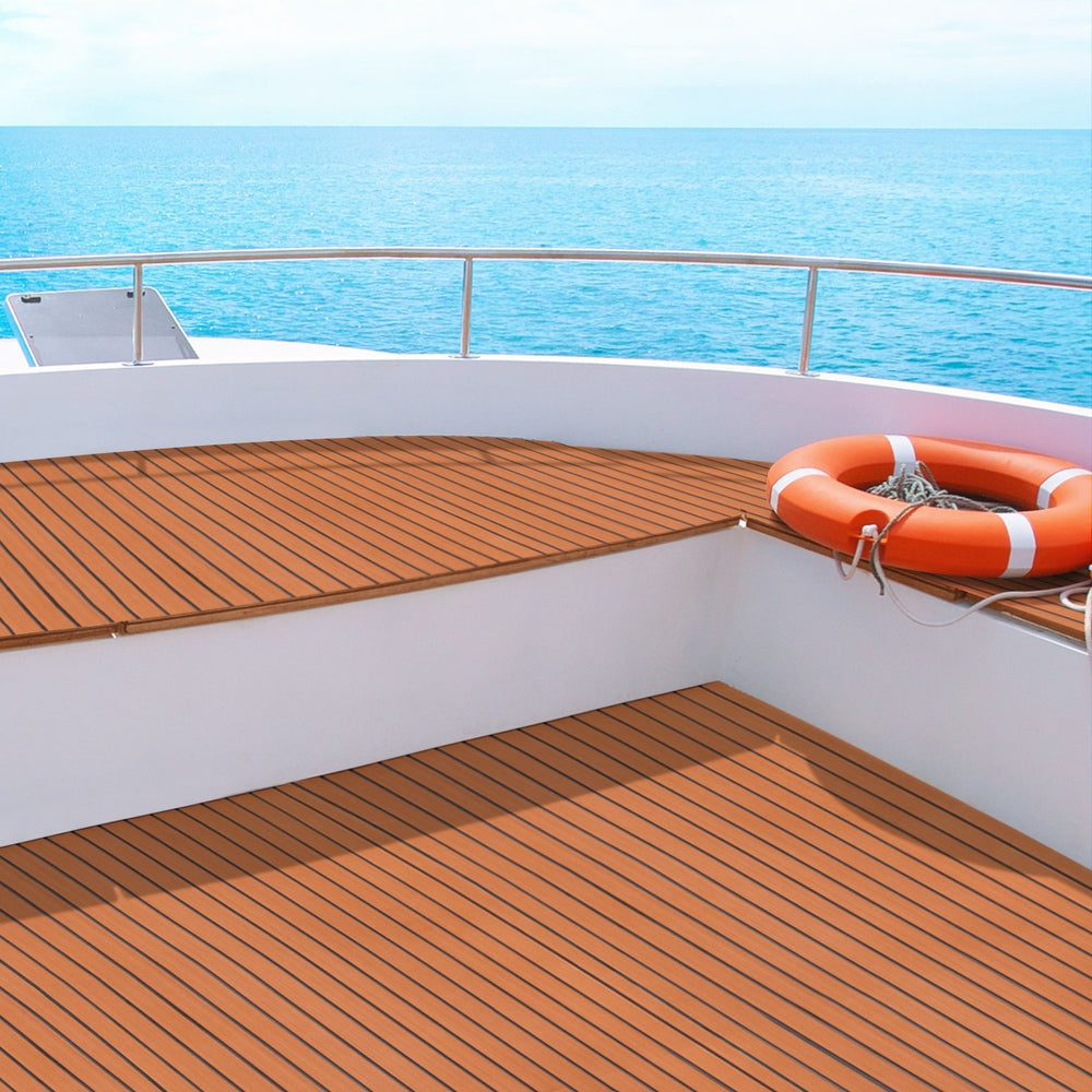 Seamanship EVA Foam Boat Flooring Mat Decking Sheet 240x90x0.6cm Dark Brown BF-240X90-D-BR