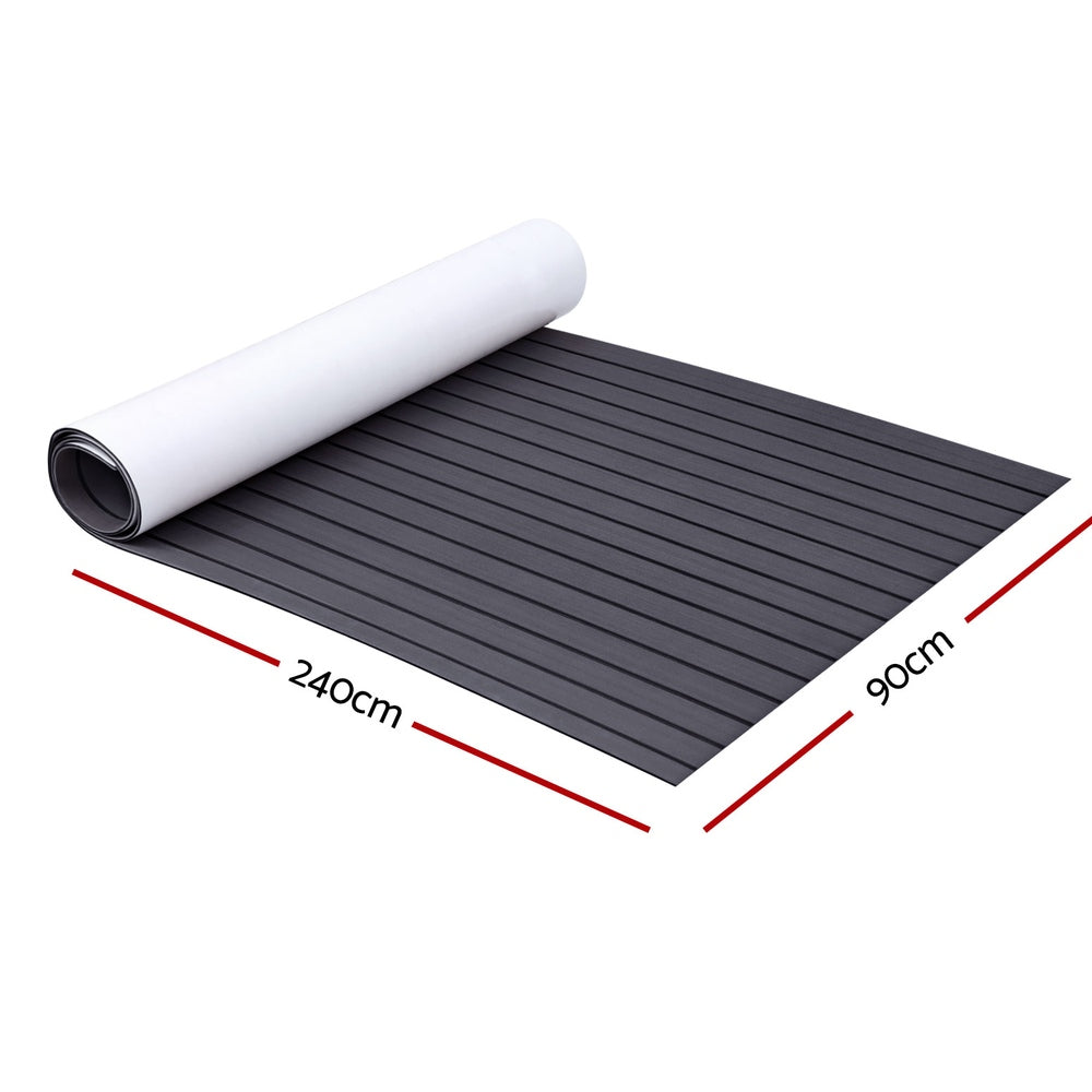 Seamanship EVA Foam Boat Flooring Mat Decking Sheet 240x90x0.6cm Dark Grey Decor BF-240X90-D-GR