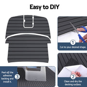 Seamanship EVA Foam Boat Flooring Mat Decking Sheet 240x90x0.6cm Dark Grey Decor BF-240X90-D-GR