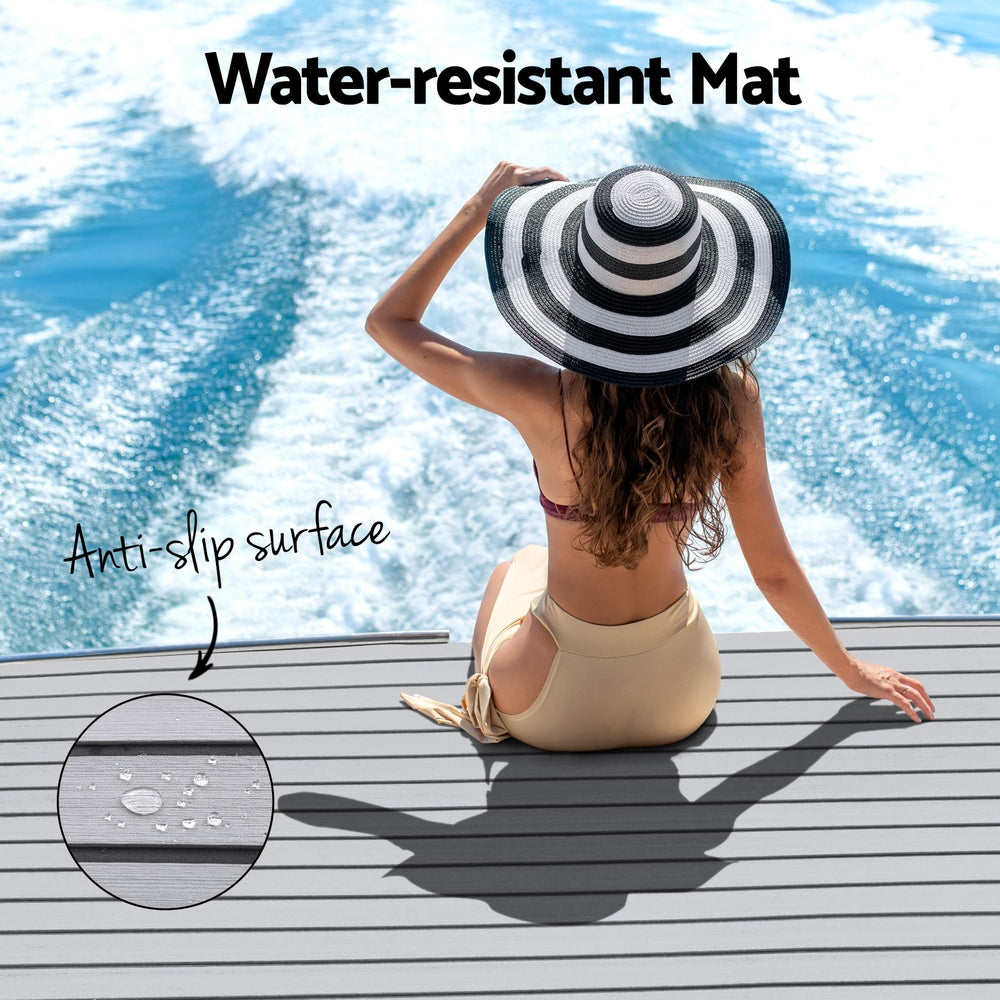Seamanship EVA Foam Boat Flooring Mat Decking Sheet 240x90x0.6cm Light Grey BF-240X90-L-GR