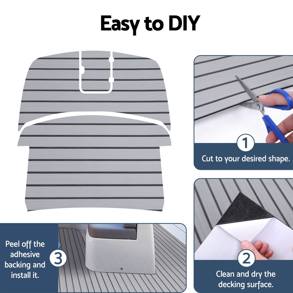 Seamanship EVA Foam Boat Flooring Mat Decking Sheet 240x90x0.6cm Light Grey BF-240X90-L-GR
